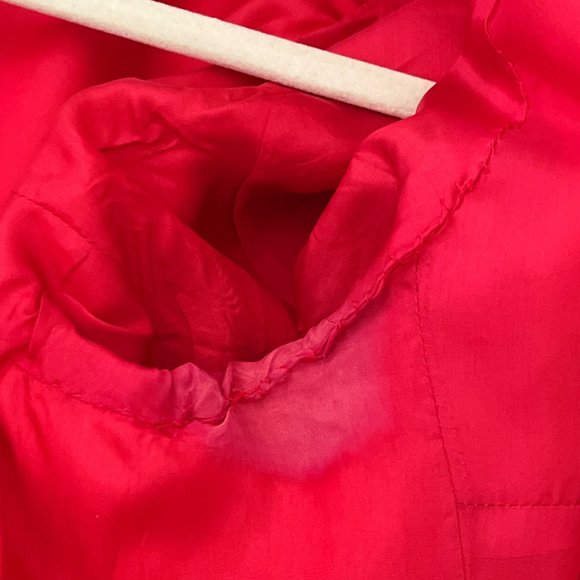 Vintage Yves Saint Laurent Skirt Suit 10 Red Double Breasted Blazer Gold Buttons - Picture 7 of 14